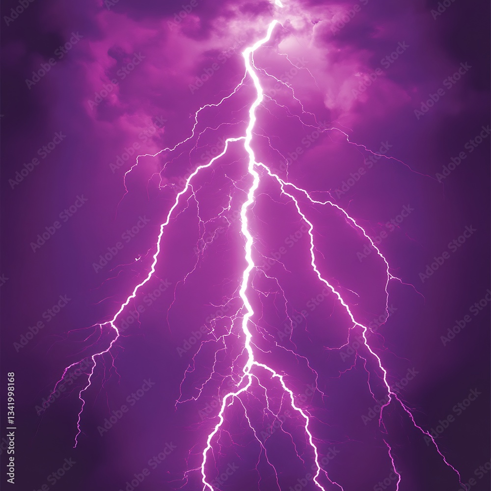 Stunning depiction of bright lightning bolts striking through dark clouds Stunning depiction of bright lightning bolts striking through dark clouds