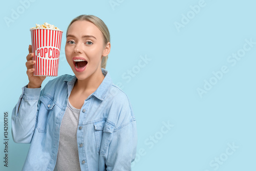 Happy young woman with buck...