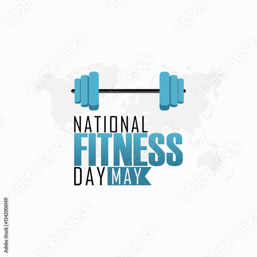 Vector graphic of National Fitness Day for National Fitness Day celebration.