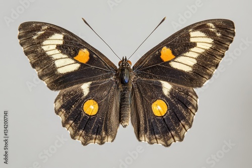 A detailed photograph of a butterfly with wings displayed widely photo