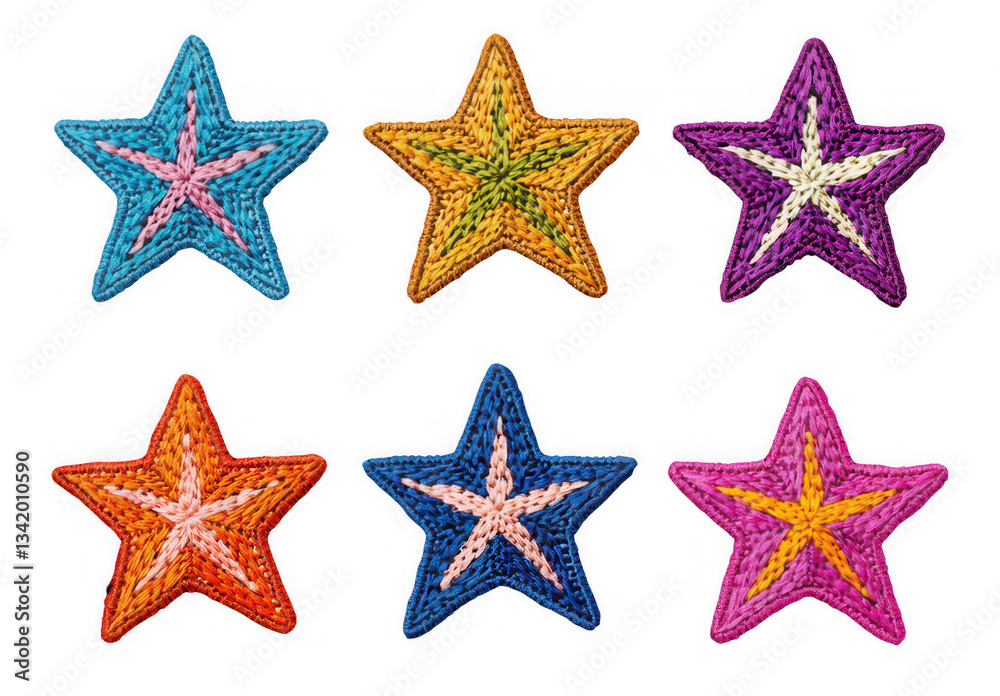 Vivid multicolored stars with a dynamic arrangement Vivid multicolored stars with a dynamic arrangement