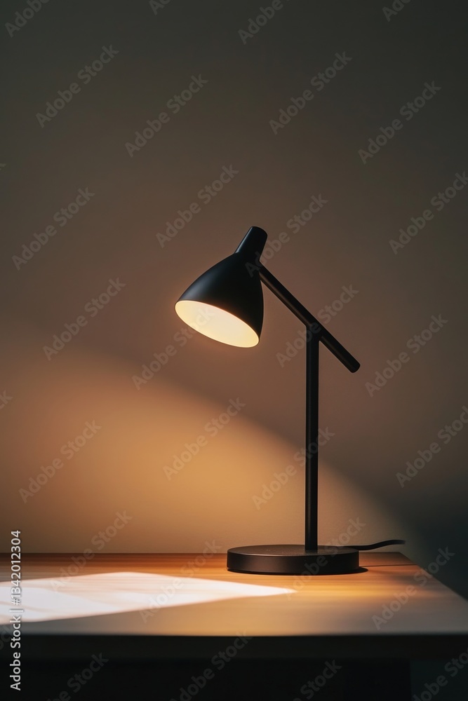 Modern Desk Lamp Illuminating Workspace Modern Desk Lamp Illuminating Workspace