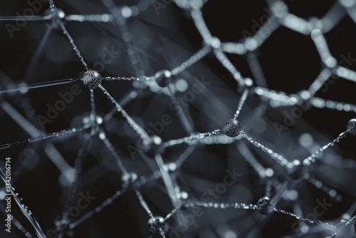 Surface featuring interconnected carbon nanotubes with subtle reflections photo