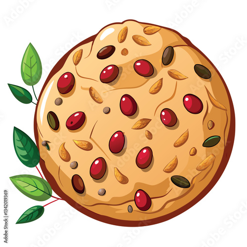 Delicious cranberry oatmeal raisin cookie.