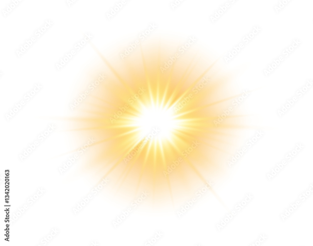 Obraz premium Sunlight and Lens Flare Effect for Overlays