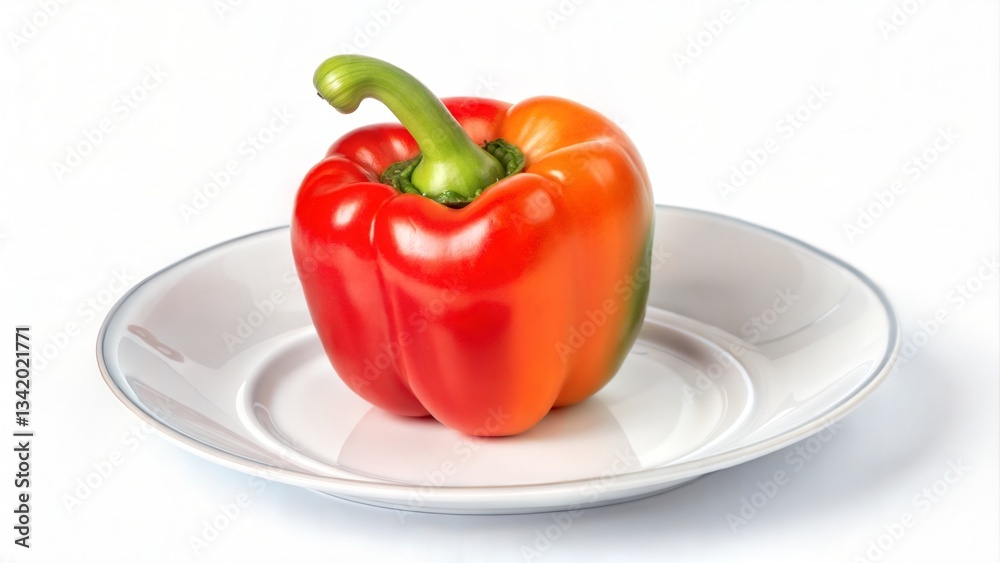red bell pepper on a plate red bell pepper on a plate