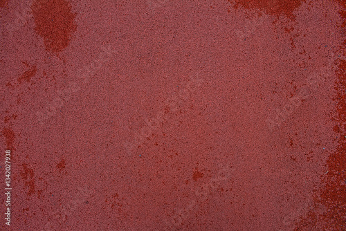 Wallpaper Mural red rubber coating on the ground with water droplets Torontodigital.ca