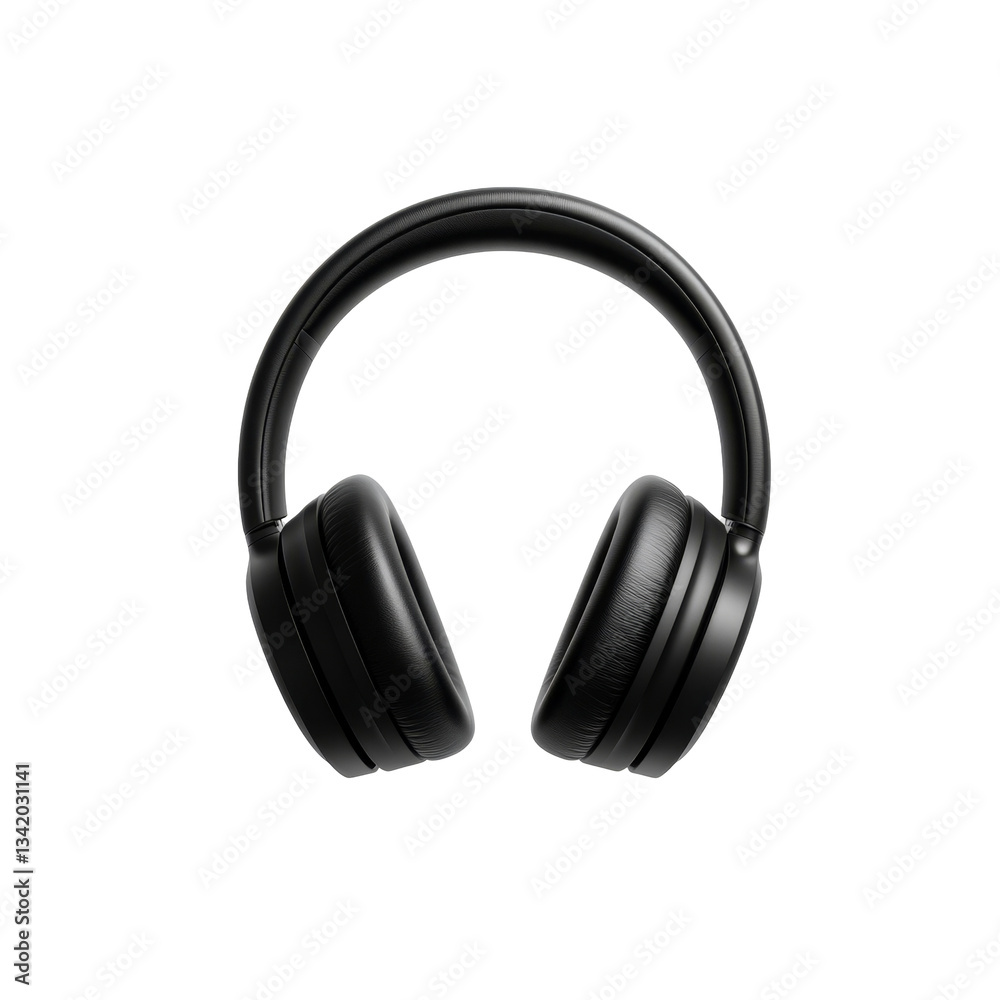 Headphones with sleek black finish and cushioned earpads for comfort and high quality sound Headphones with sleek black finish and cushioned earpads for comfort and high quality sound