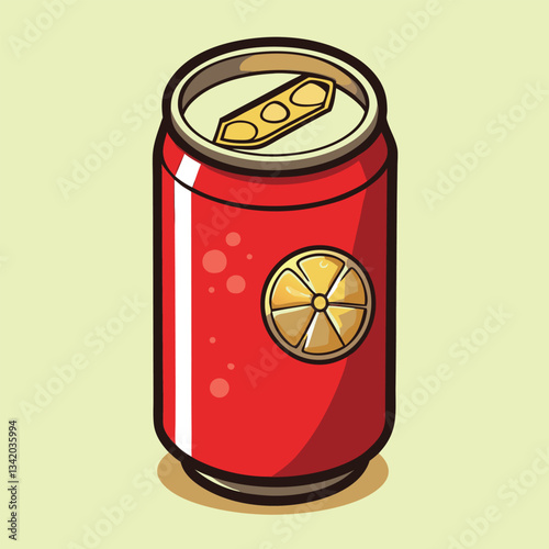 A tin can of lemonade the can has a smooth cyclin