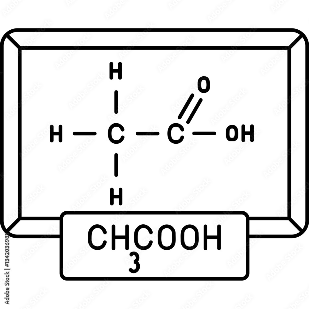 Fototapeta premium Acetic Acid Icon