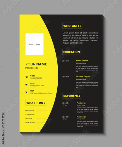 Minimal Clean CV Template for Corporate and Creative Use, Resume template elegant stylish design, Clean, Modern and Professional Resume CV Templates. Stylish CV Template for Business