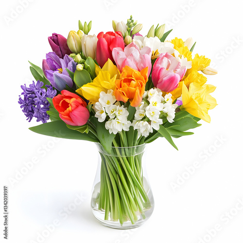 Wallpaper Mural colorful tulips bouquet  in vase Torontodigital.ca