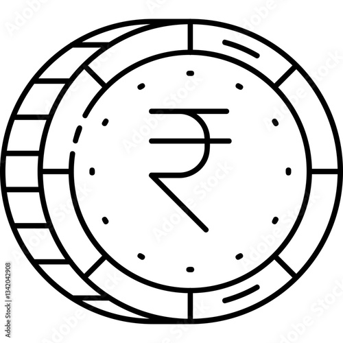Obraz na plátně Indian Rupee Icon