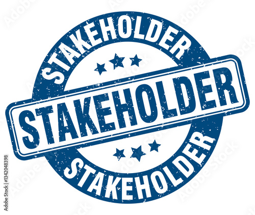 stakeholder stamp. stakeholder label. round grunge sign