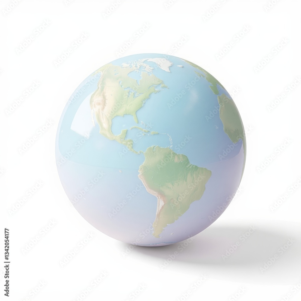 Globe showing Americas on light background Globe showing Americas on light background