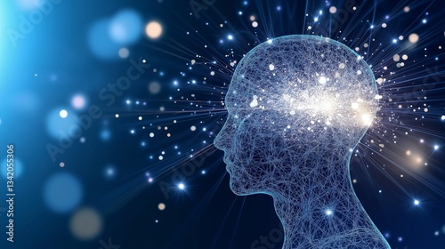 A humanoid robot AI agent hologram sharing knowledge with a human during the singularity symbolizing agentic autonomy and AGI technology in the future using superintelligence