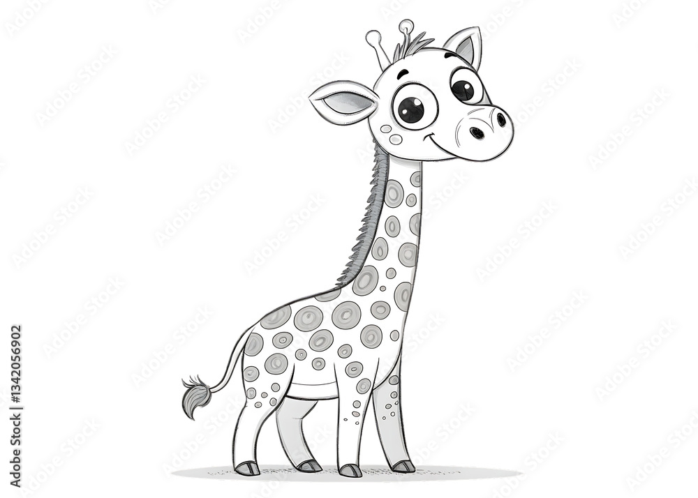 Obraz premium giraffe cartoon isolated on white
