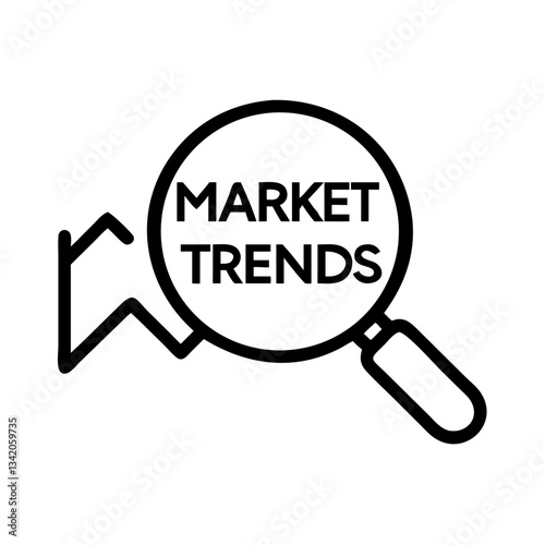 market trends analysis, investigative emotion, data research in minimalistic style