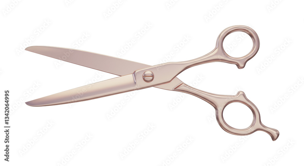 Isolated Peach Scissors Tailoring Tool Beauty Salon Isolated Peach Scissors Tailoring Tool Beauty Salon