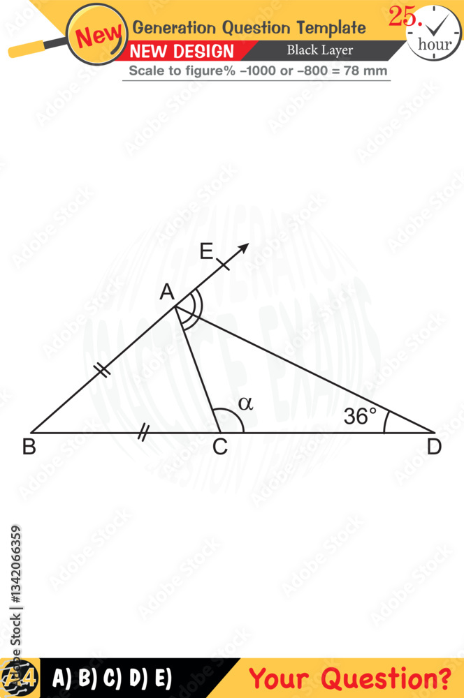 Fototapeta premium Geometry, geometric concepts, High school, middle school, exam question template, numerical lessons, verbal lessons, Next generation problems, for teachers, eps, 2026