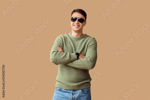 Handsome young man in styli...