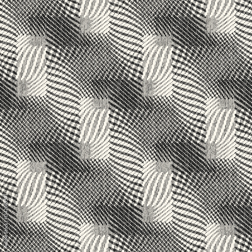 Monochrome Grain Broken Block Pattern
