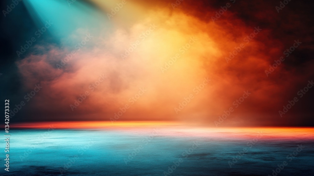 Obraz premium Dramatic Lighting with Colorful Background for Creative Projects