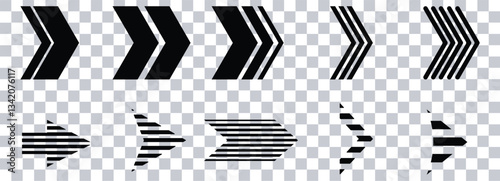 Arrow icon set. Arrow. Cursor. Collection different arrow signs. Black arrows icons. Cursor. Modern simple arrows. 