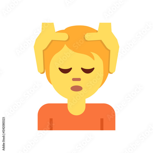 Person Receiving Head Massage
