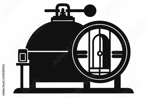 autoclave line art silhouette vector illustration