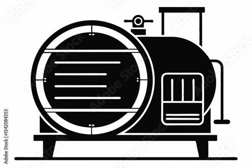 autoclave line art silhouette vector illustration