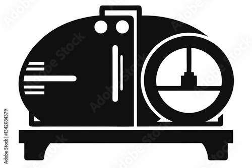 autoclave line art silhouette vector illustration