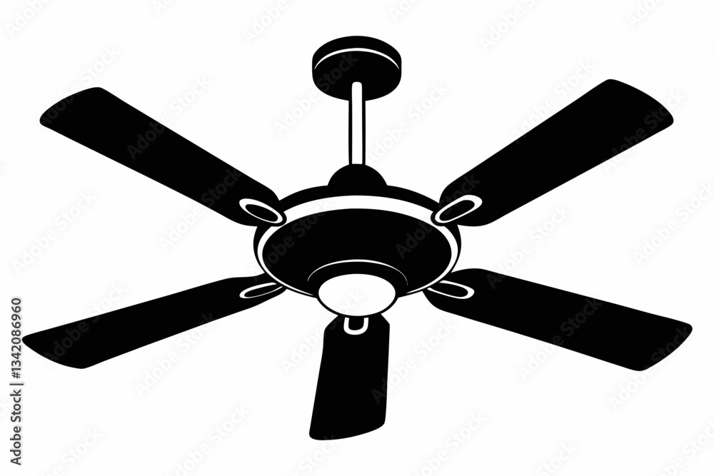 ceiling fan line art silhouette vector illustration ceiling fan line art silhouette vector illustration