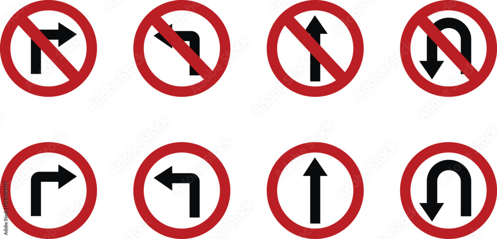 road sign icon in Flat, outline different style set isolated on transparent background road sign icon in Flat, outline different style set isolated on transparent background