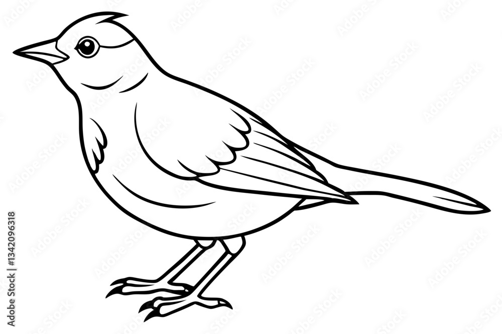 lark bird line art silhouette vector illustration lark bird line art silhouette vector illustration