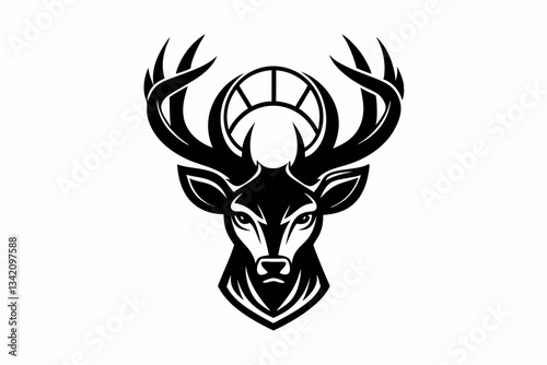 milwaukee bucks line art silhouette vector illustration