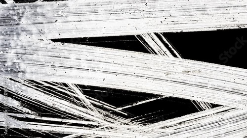 White Brush Strokes Transitioning On Black Background