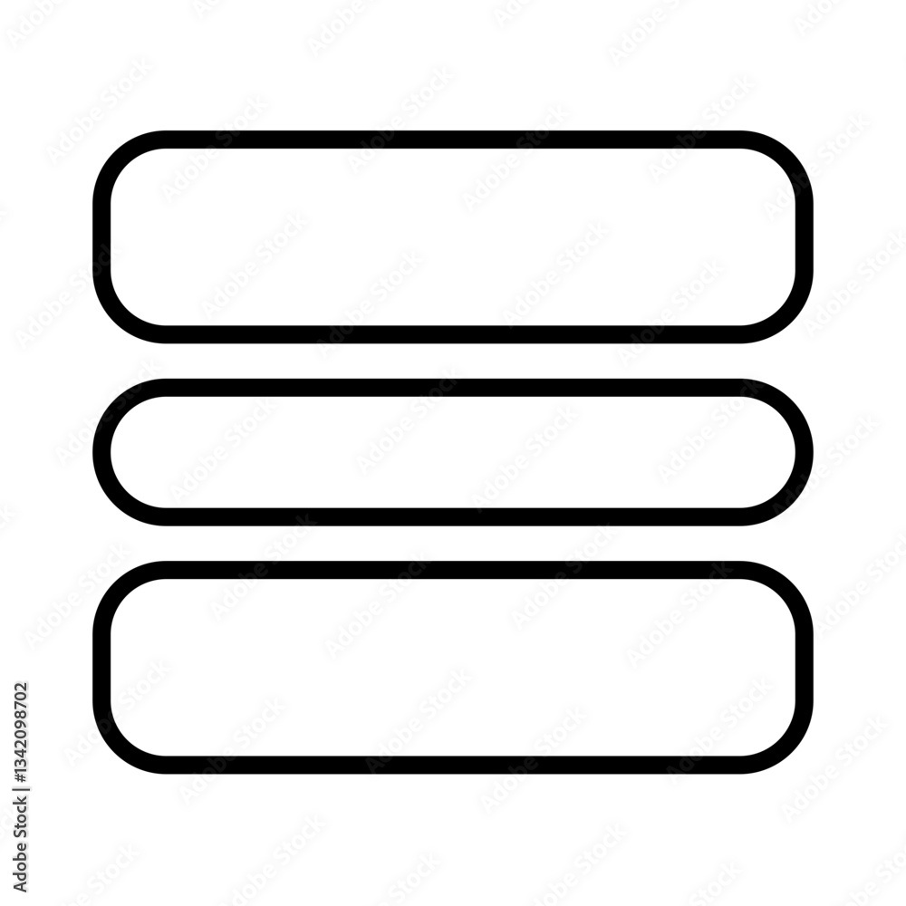 menu navigation symbol flat stroke icon for apps and websites
menu navigation symbol flat stroke icon for apps and websites