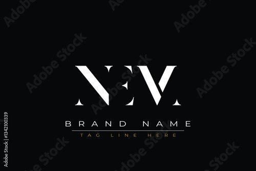 NEM abstract letter logo design. This logo is designed by three abstract letters