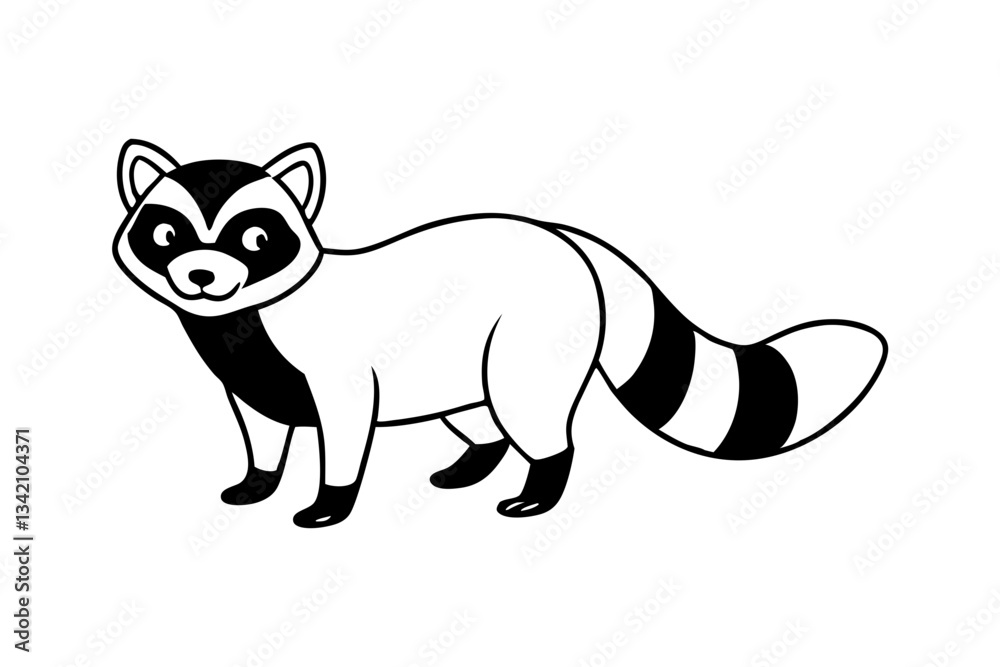 tanuki line art silhouette vector illustration tanuki line art silhouette vector illustration