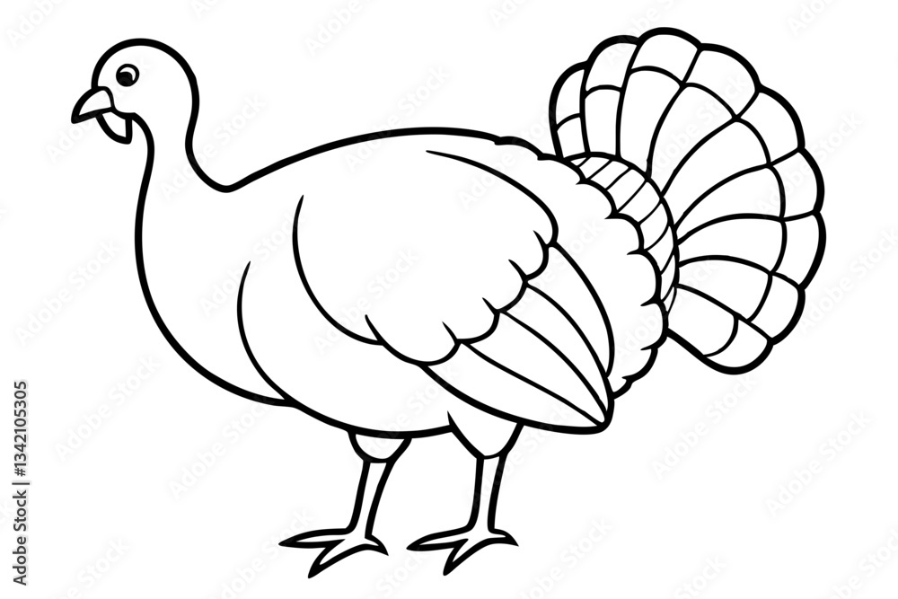 turkey line art silhouette vector illustration turkey line art silhouette vector illustration