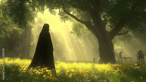 sunrise in the woods