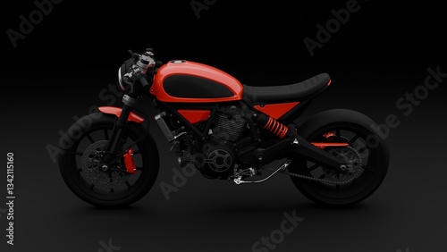 motorcycle scrambler style on black background