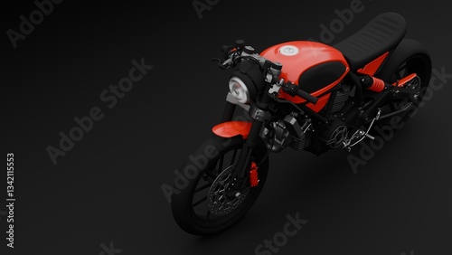 motorcycle scrambler style on black background
