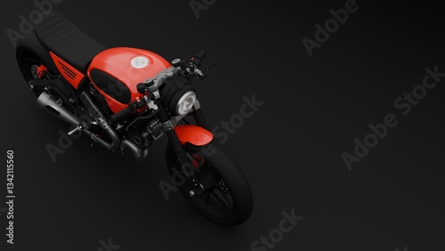 motorcycle scrambler style on black background