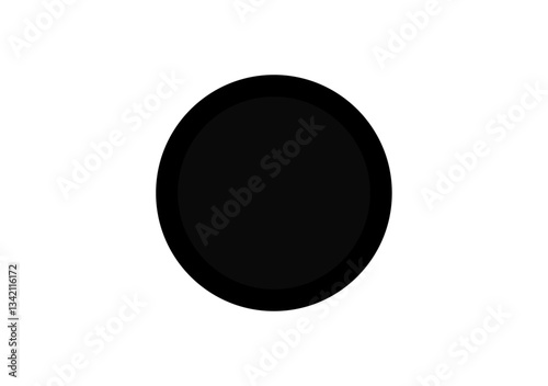 Icono negro de círculo en fondo blanco