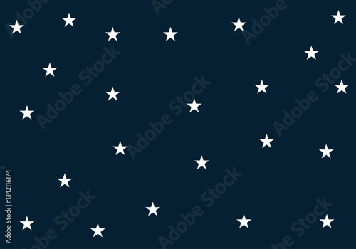 Fondo nocturno con estrellas blancas