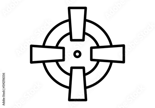 Icono negro de mirilla de objetivo en fondo blanco