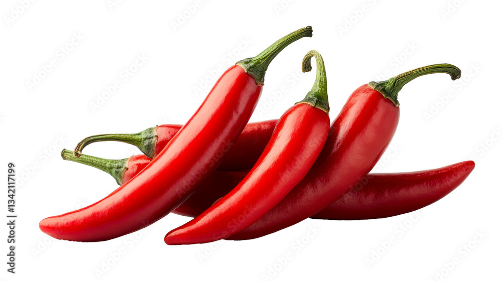 Red chili peppers arranged on a plain surface for culinary use Red chili peppers arranged on a plain surface for culinary use