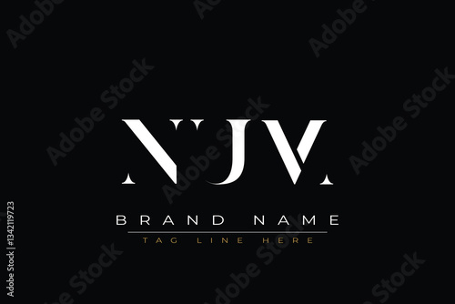 Obraz na plátně NUM abstract letter logo design